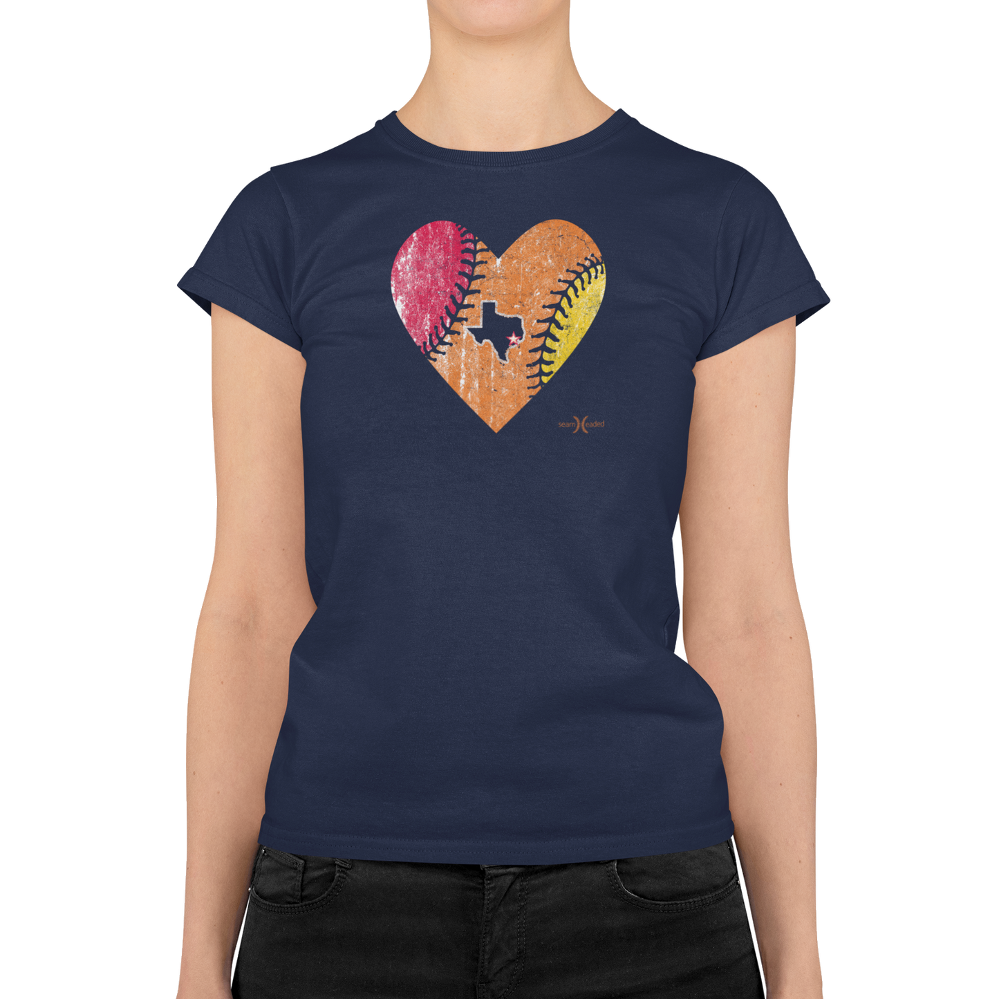 Heart of Houston Women's Tee from Seamheaded Apparel