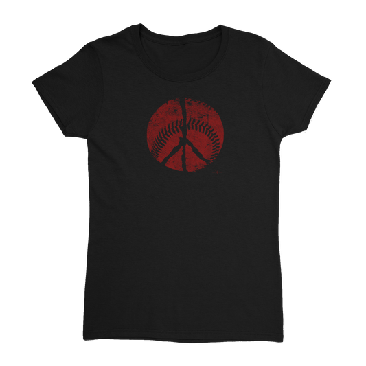 Peace Love & Baseball Women's Tee from Seamheaded Apparel