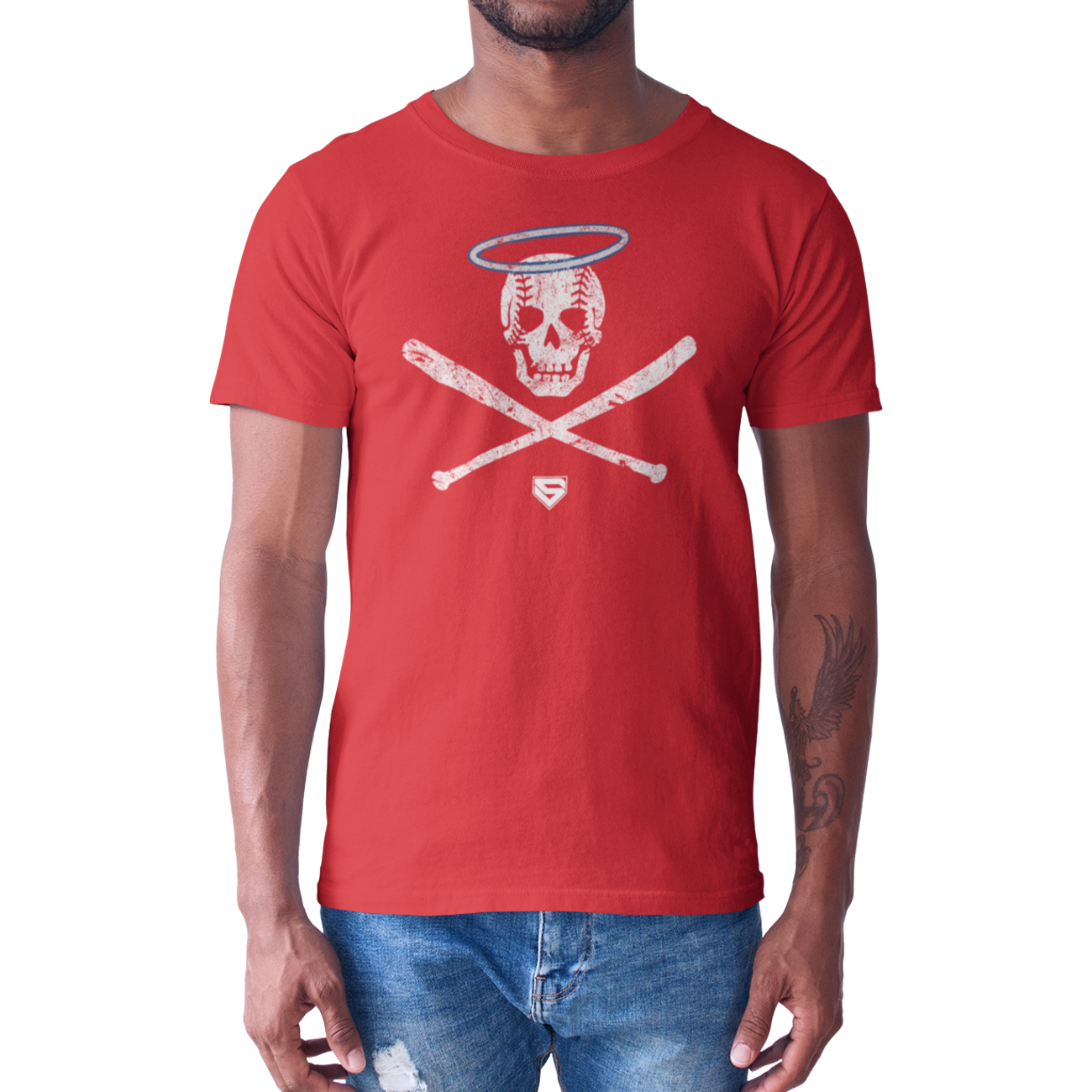 Skeleton Halo Men's Tee from Seamheaded