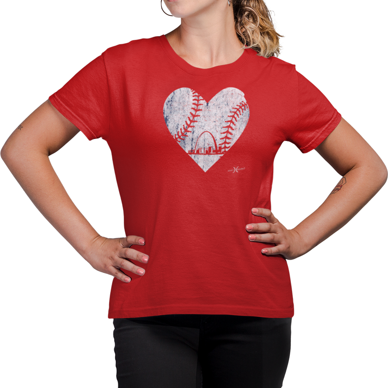 St. Louis Heart Women's Tee from Seamheaded Apparel
