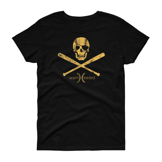 Jolly Roger Baseball Women's Tee from Seamheaded Apparel