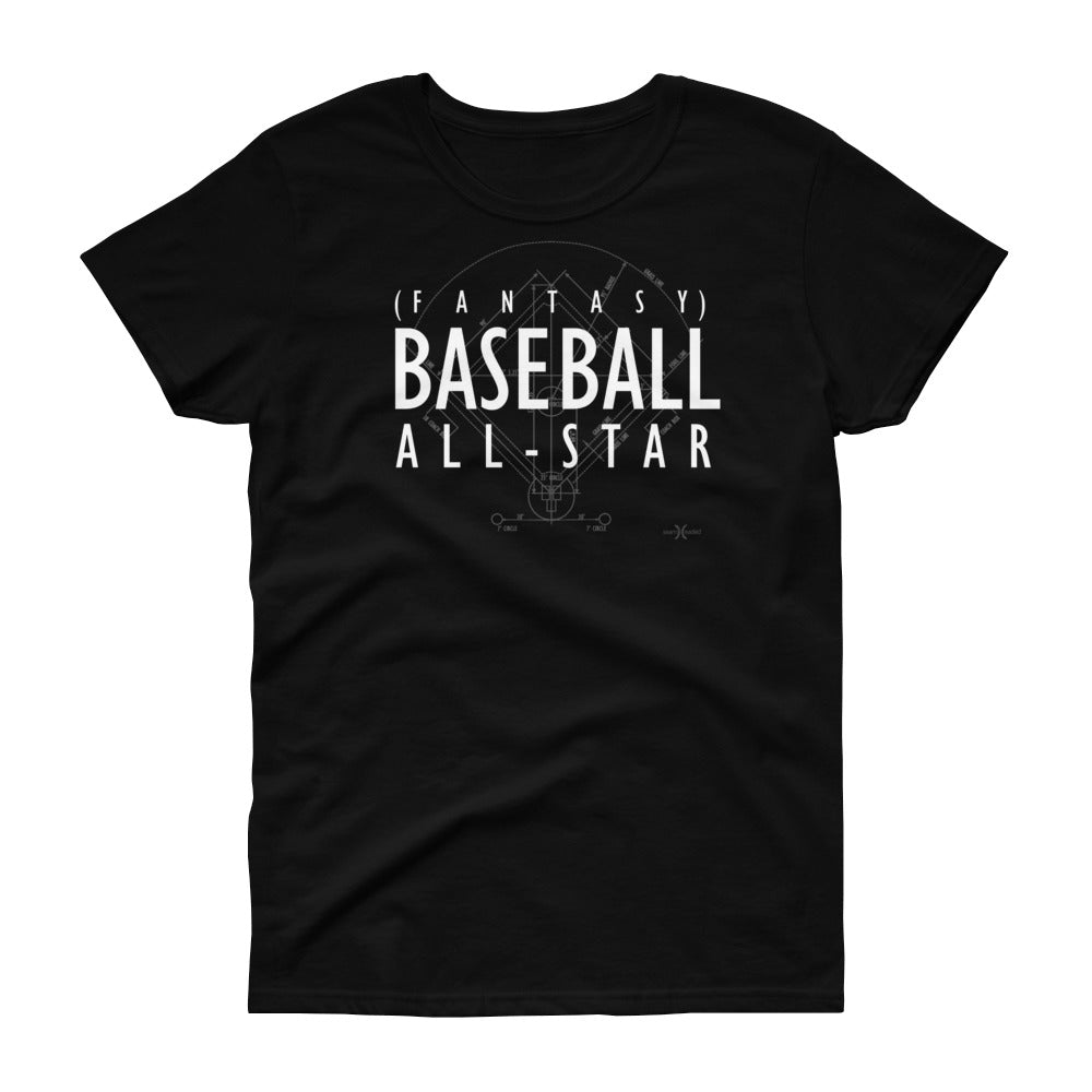 Fantasy Baseball All Star Women's Tee from Seamheaded Apparel