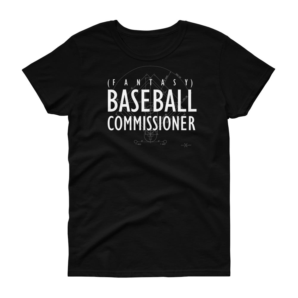 Fantasy Baseball Commissioner Women's Tee from Seamheaded Apparel